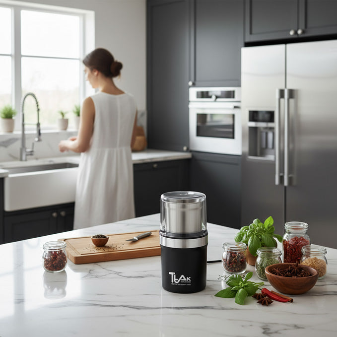 Electric Coffee & Spice Grinder – 200W Motor, Removable Stainless Steel Bowl & Blade