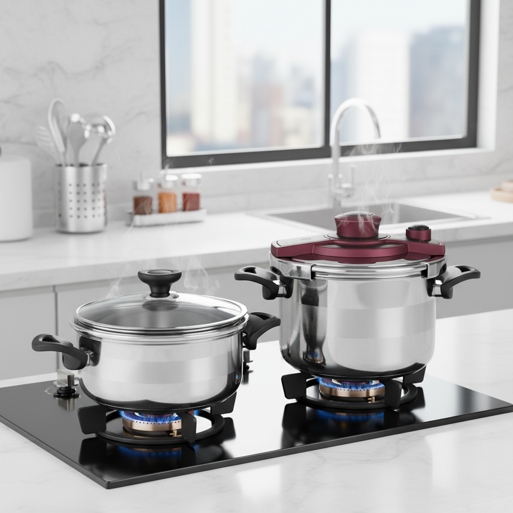 AMBOSS Matik Stainless Steel Pressure Cooker – 3.5L & 7L Duo Set (Made in Türkiye)