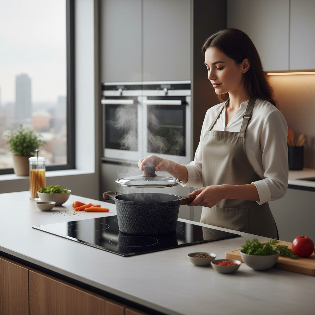 High-Quality Cast Aluminum 24CM Diamond Design Non-Stick