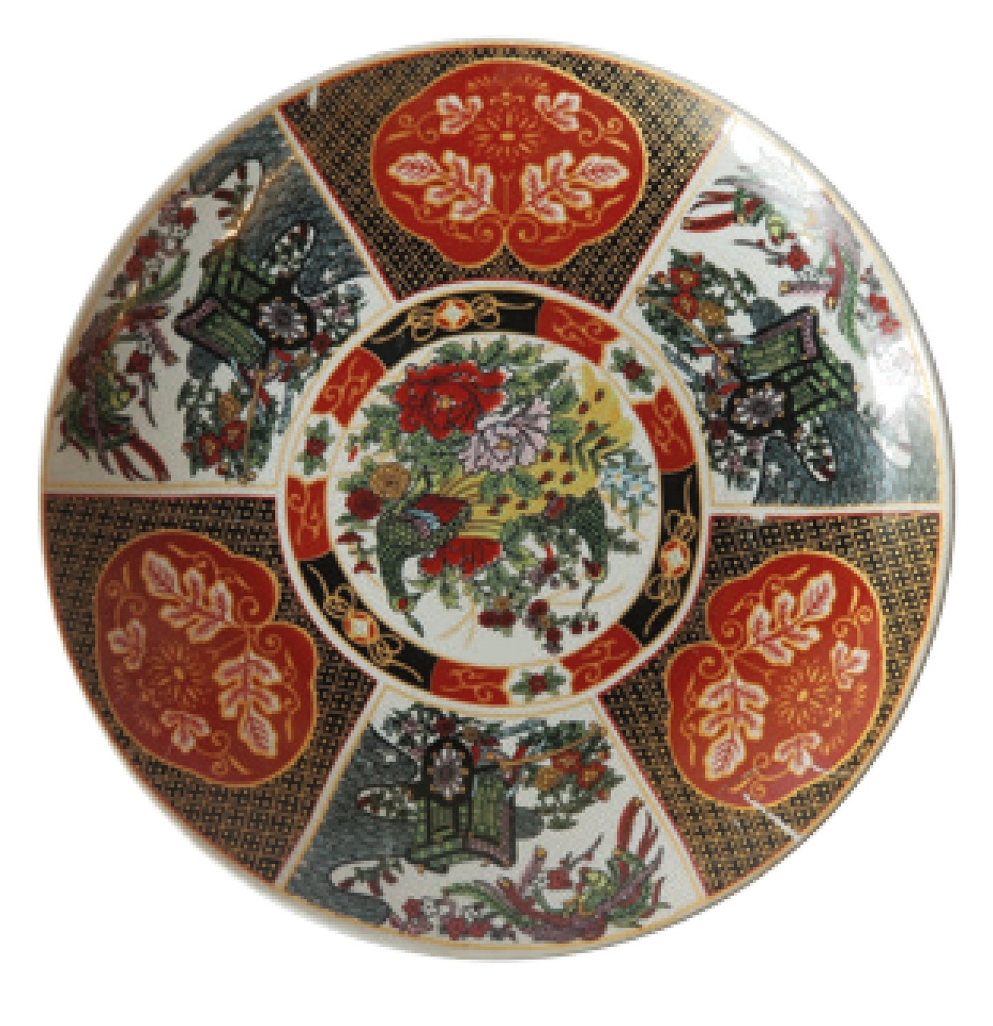 14 Inch Large Japanese Ceramic Plate , Traditional Handmade Design