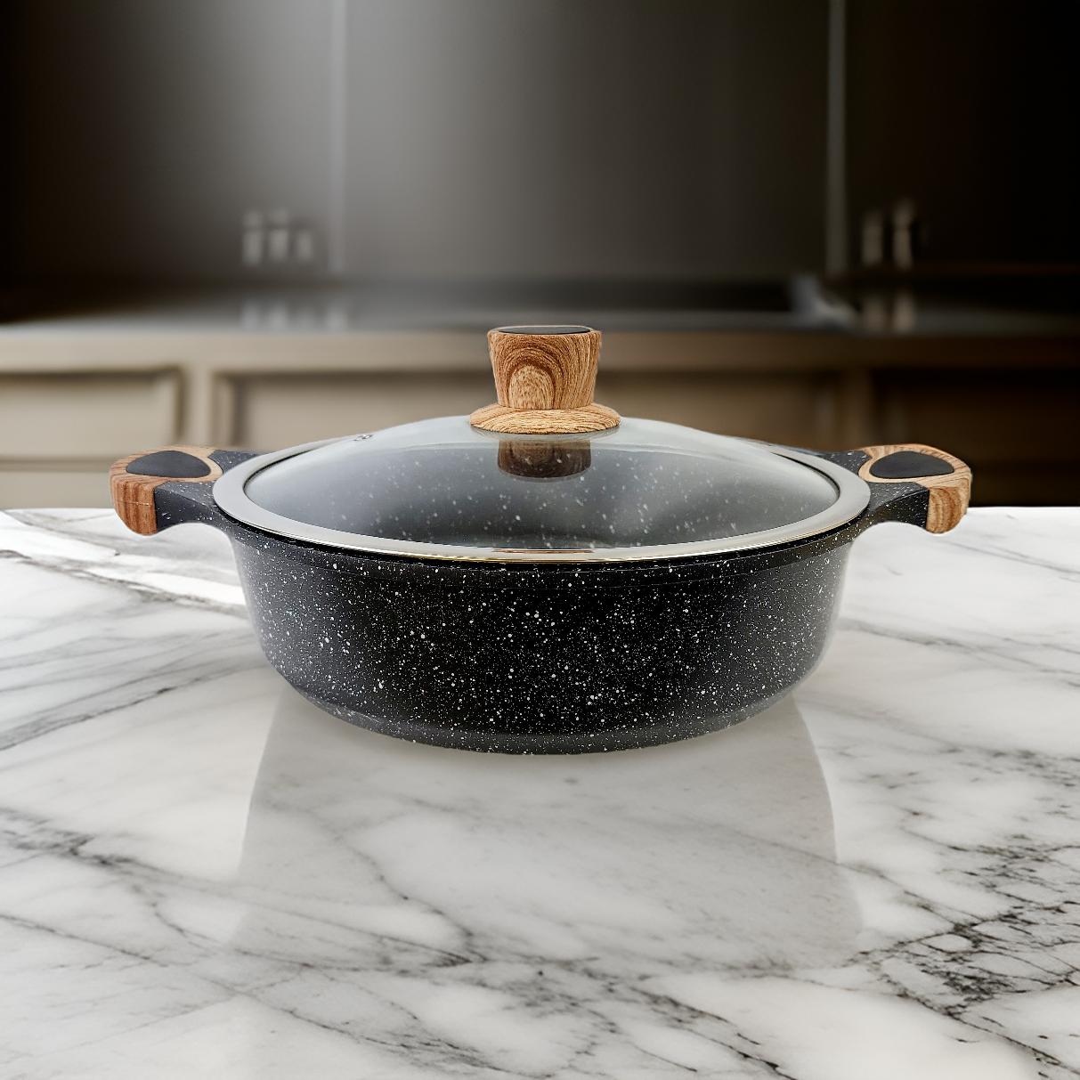 Premium Aluminum Die-Cast Non-Stick Pot with Dual Handles (28cm–32cm)