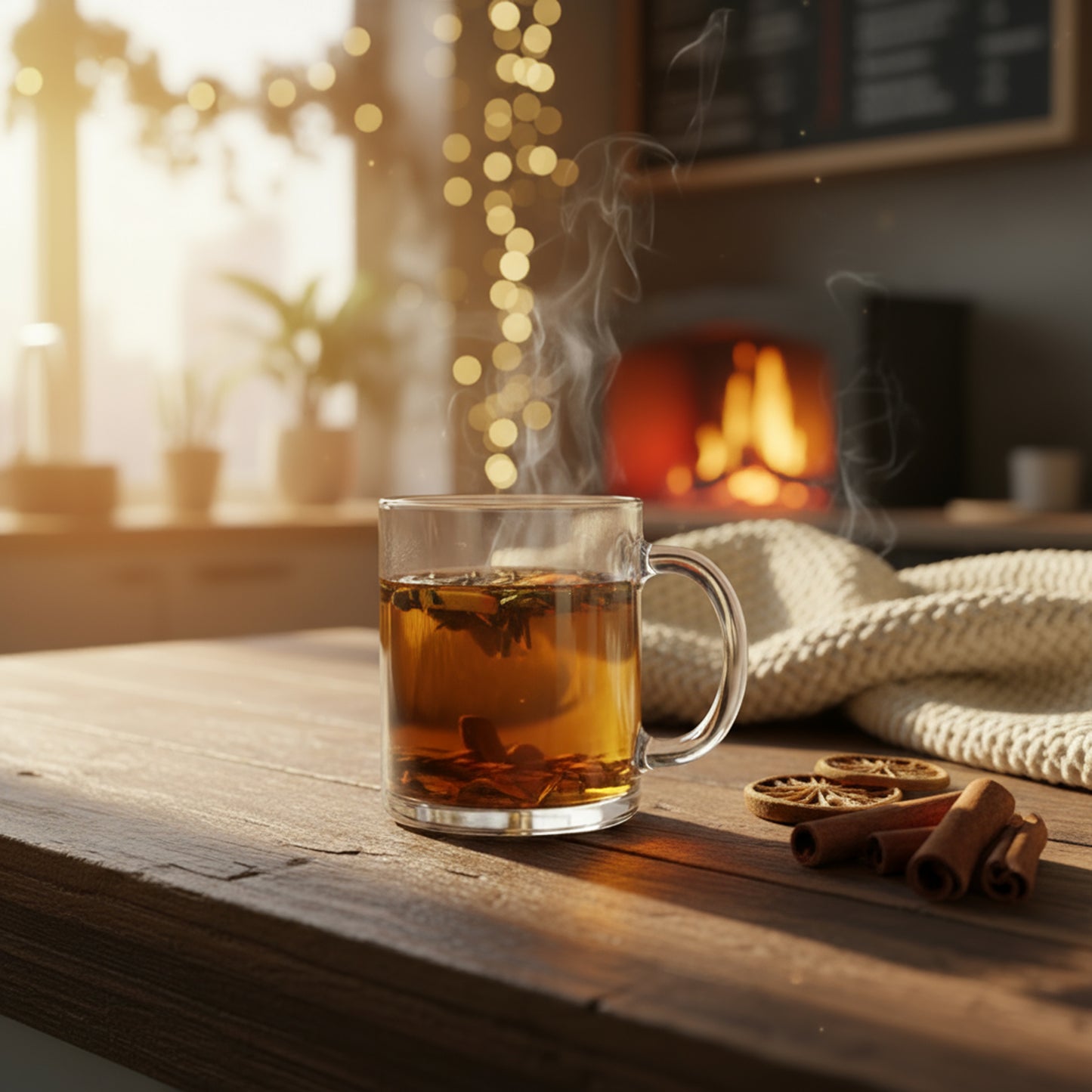 Glass Tea Cup Set (6PC) – 325ML Solid Clear Glass Cups with Handle