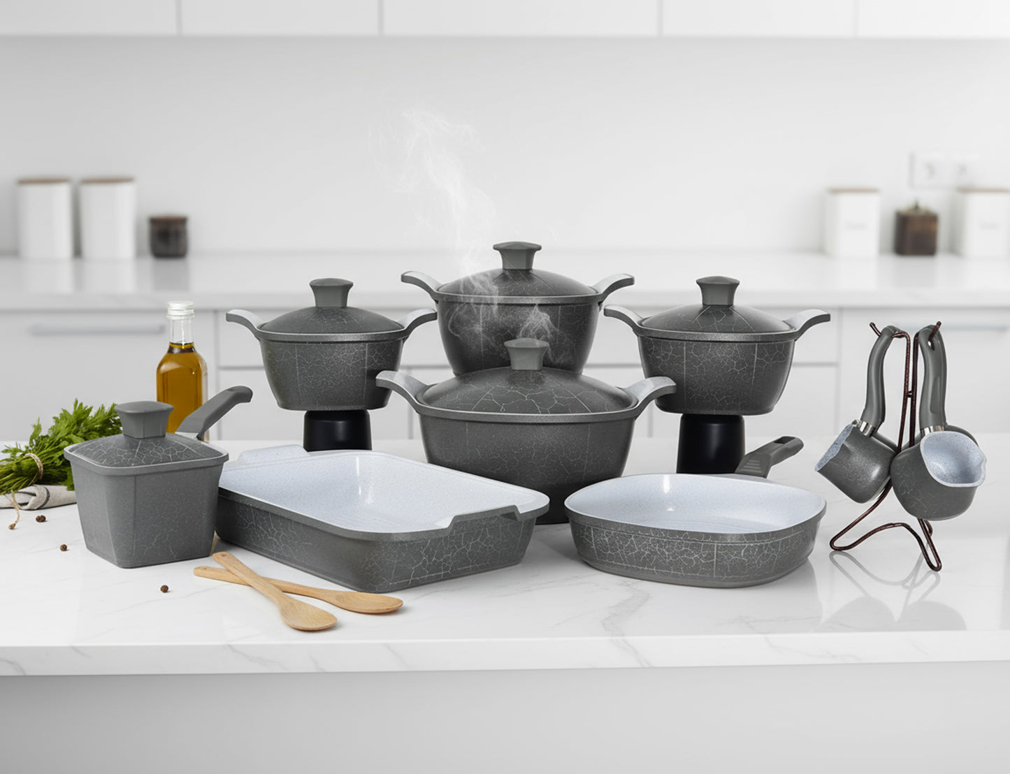 20-Piece High-Quality Cast Aluminum Non-Stick Cookware Set