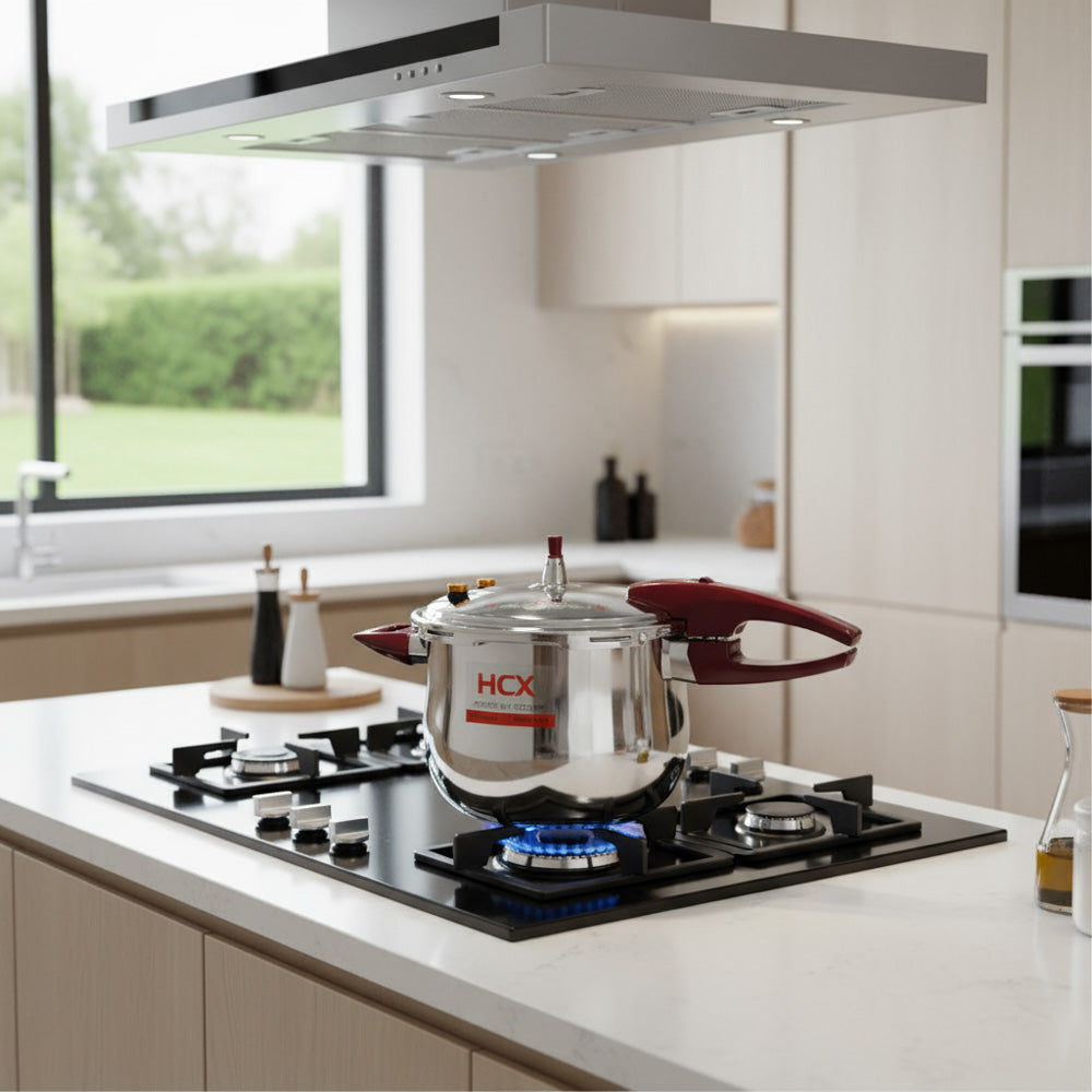 9.5-Quart Stainless Steel Pressure Cooker – Multi-Safety Design