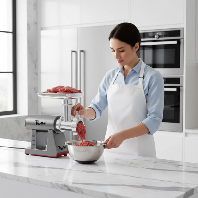 Premium Electric Meat Grinder & Sausage Stuffer – Heavy Duty 2000W Max, Stainless Steel, 2 Blades & Plates, 5.5 lb/min Processing