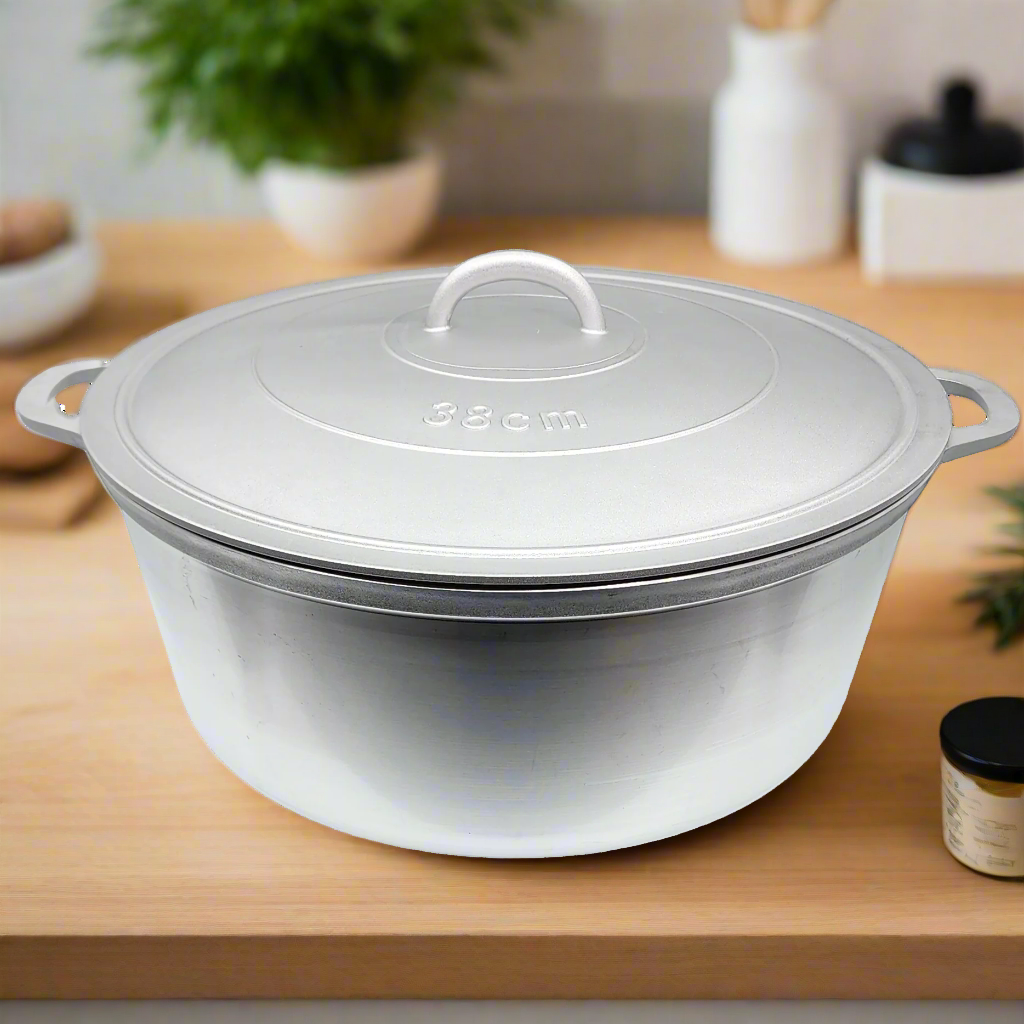 Super Quality Aluminum Caldero / Dutch Oven , Silver