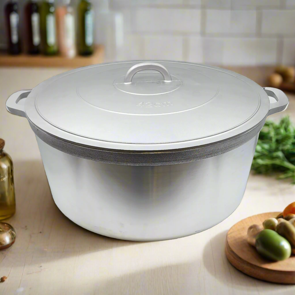 Super Quality Aluminum Caldero / Dutch Oven , Silver