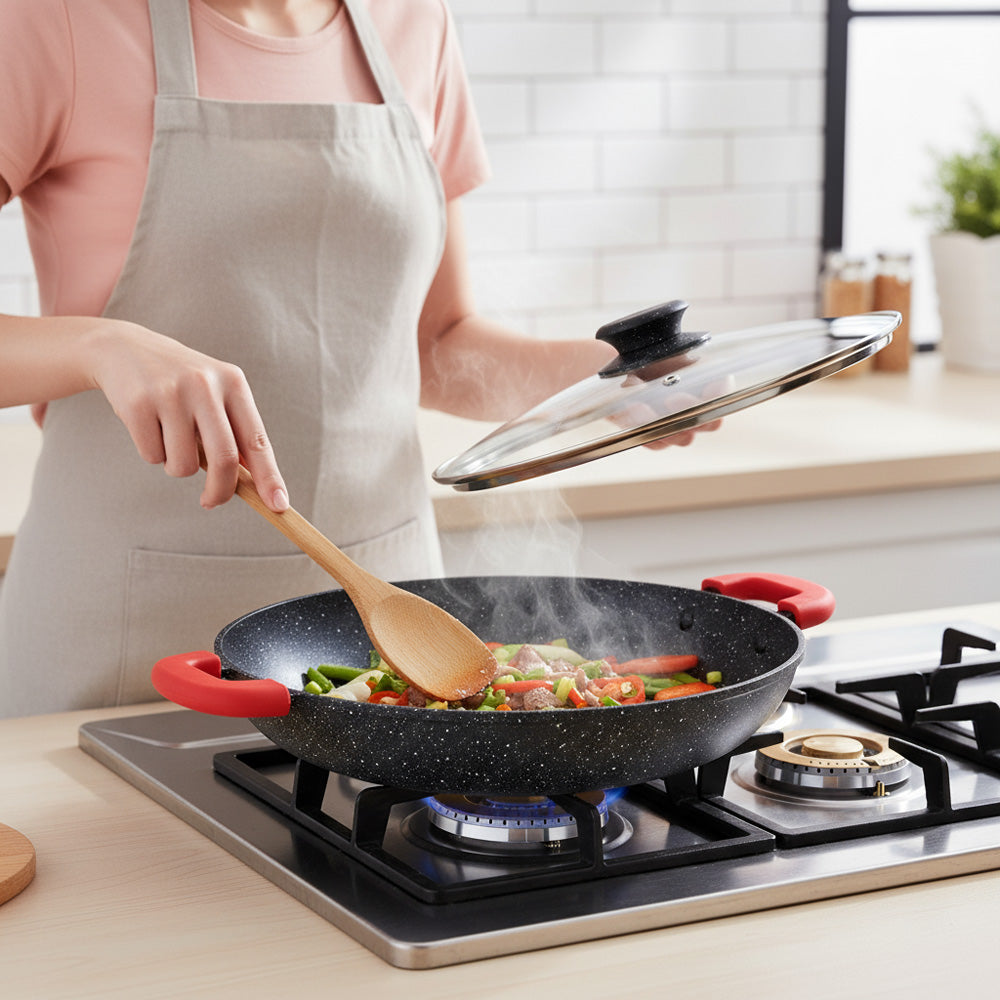 Granite Coated Shallow Casserole – Nonstick, Eco-Friendly, Induction Compatible, PFOA-Free