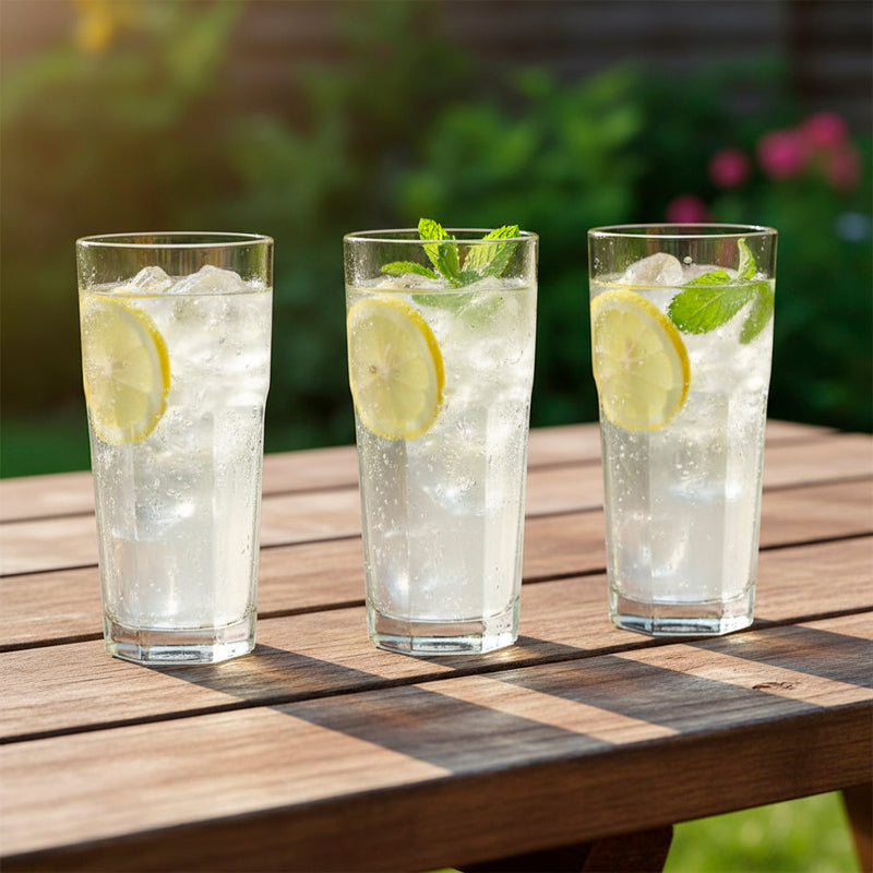 6-Piece Clear Glass Water & Juice Cup Set – 270ML Drinking Glasses