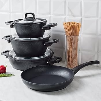 High Quality 7-Piece Cookware Set with Innovative Diamond Coating