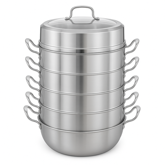 304 Stainless Steel 5-Layer Large Capacity Cookware
