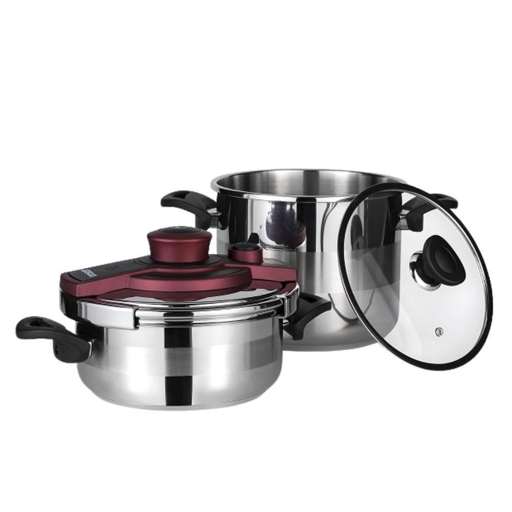 AMBOSS Matik Stainless Steel Pressure Cooker – 3.5L & 7L Duo Set (Made in Türkiye)