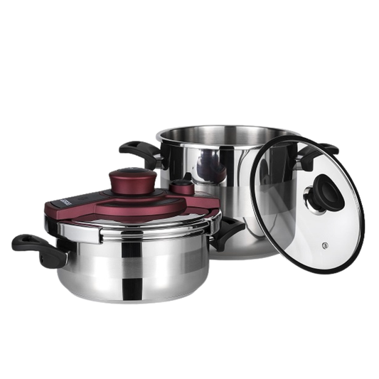 AMBOSS Matik Stainless Steel Pressure Cooker – 3.5L & 7L Duo Set (Made in Türkiye)
