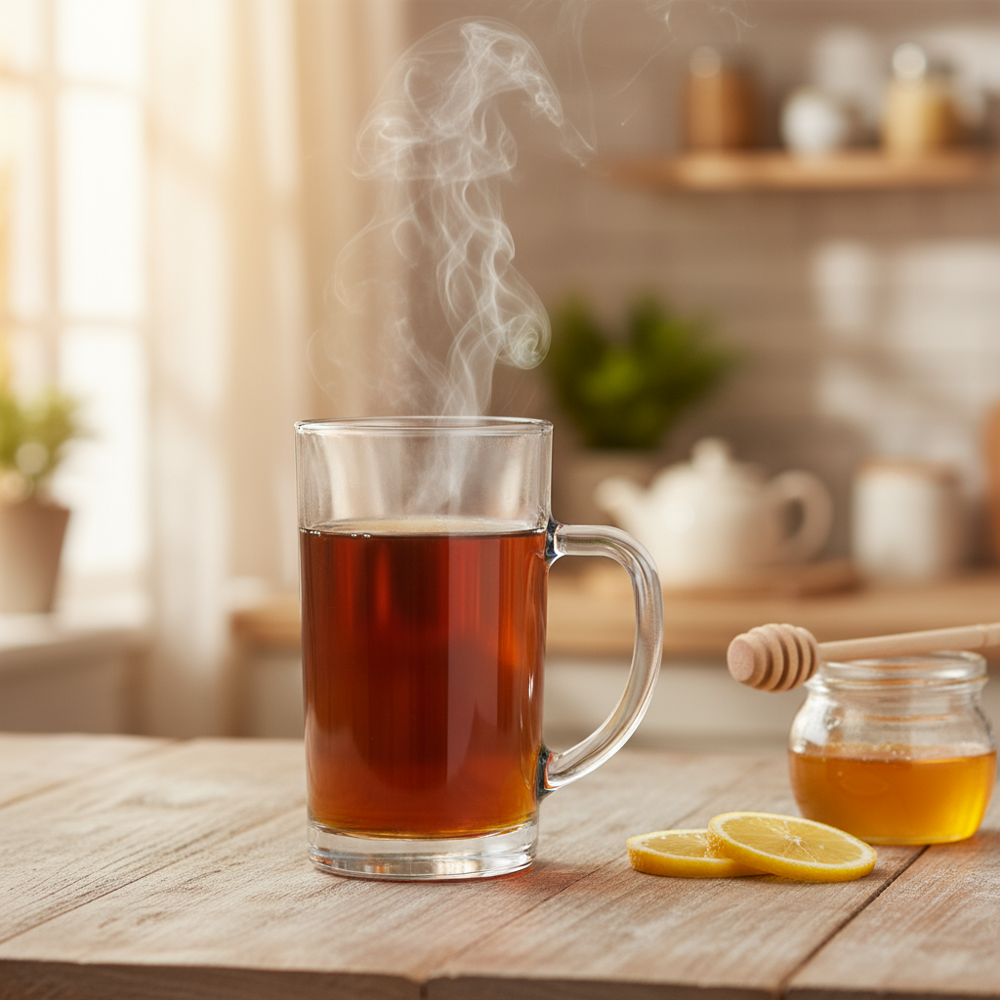 Set of 6 Small British Style Clear Glass Tea Cups with Handles – Elegant & Durable