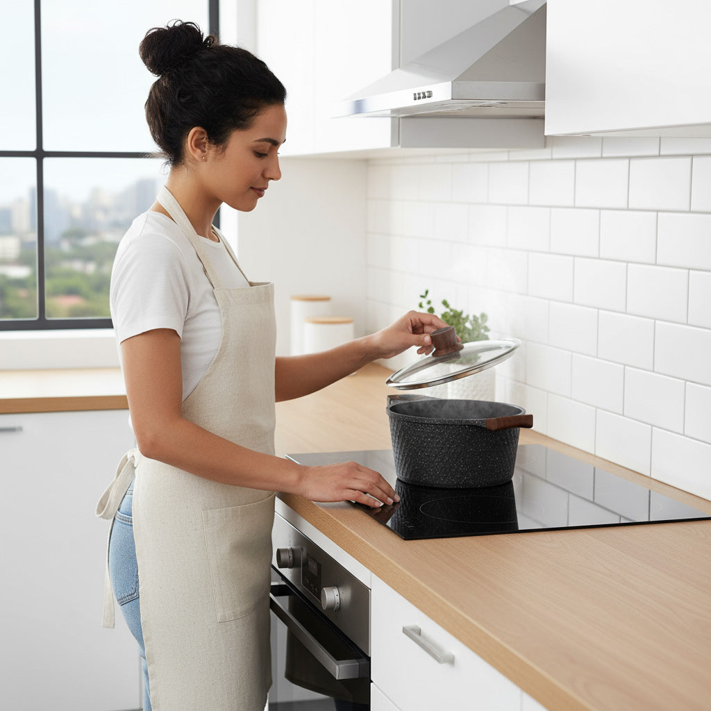 High-Quality Cast Aluminum 28CM Diamond Design Non-Stick