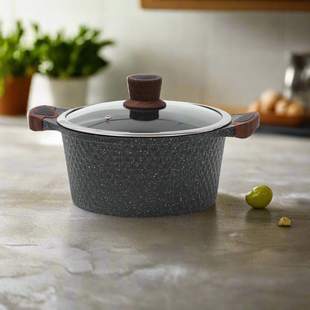 High-Quality Cast Aluminum 32CM Diamond Design Non-Stick