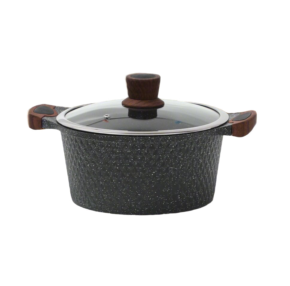 High-Quality Cast Aluminum 28CM Diamond Design Non-Stick