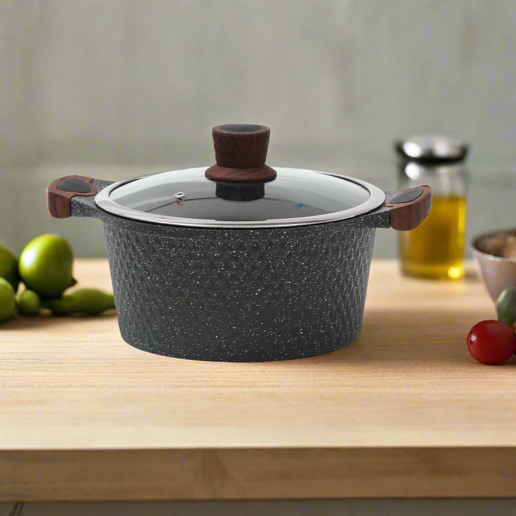 High-Quality Cast Aluminum 24CM Diamond Design Non-Stick