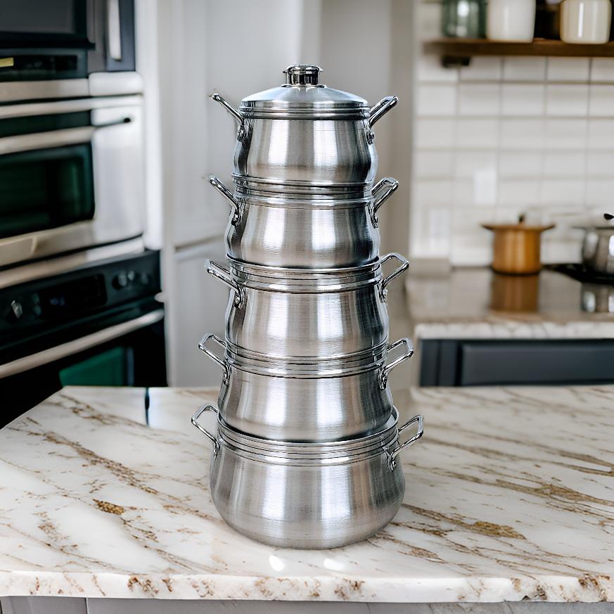 5-Piece Set  Aluminum Traditional Pots