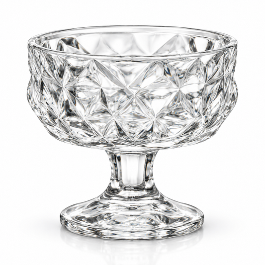 6-Piece Glass Ice Cream Bowl Set – Elegant Footed Dessert Cups for Ice Cream, Sundaes & Desserts