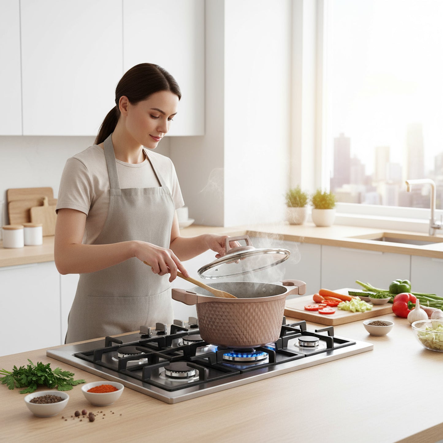 High-Quality Cast Aluminum 20CM Diamond Design Non-Stick