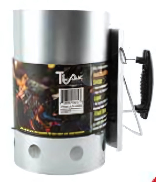 Stainless Steel Charcoal Starter – Portable BBQ Charcoal Chimney Starter with Handle