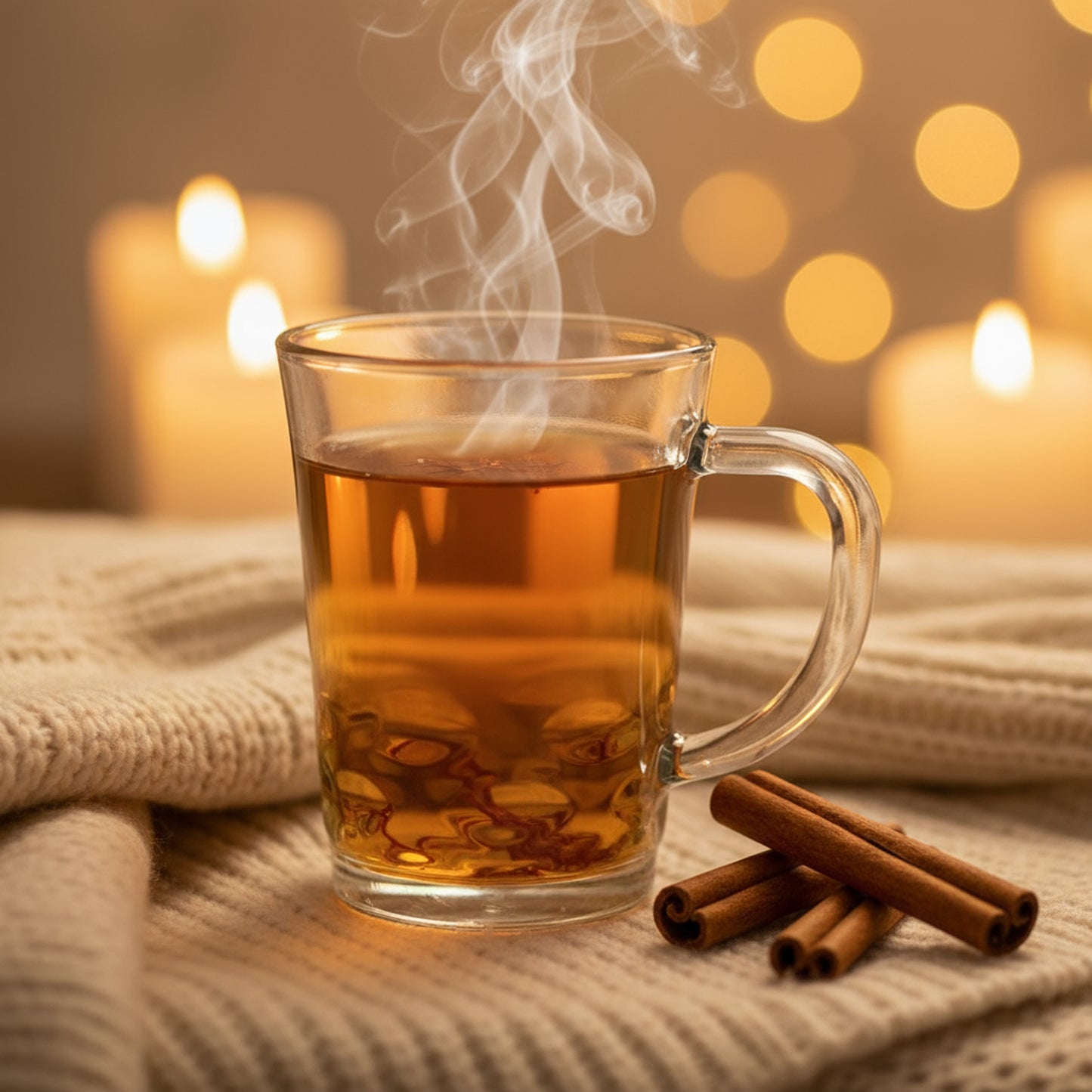 Glass Tea Cup Set (6PC) – 250ML Cut-Base Clear Glass Cups with Handle