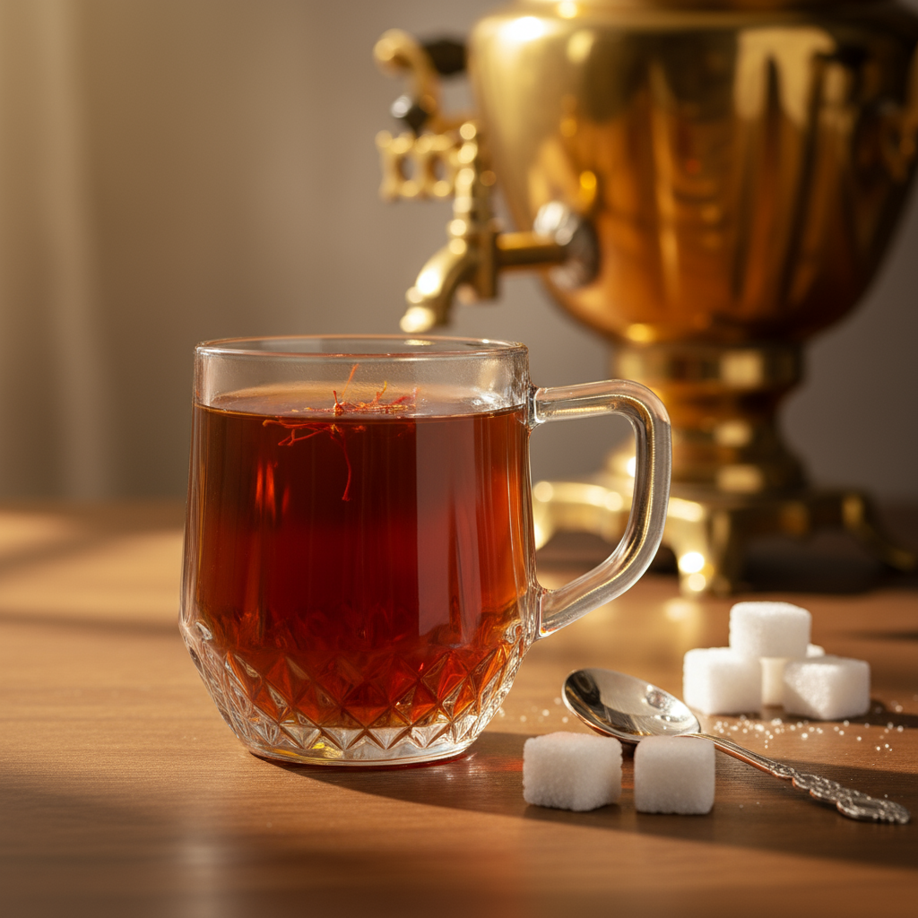 Glass Tea Cup Set (6PC) – Modern Diamond-Cut Design Clear Glass Cups with Handle