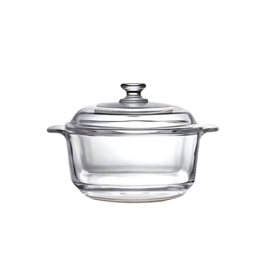 Glass Casserole Dish with Lid – Clear Glass Baking & Serving Dish