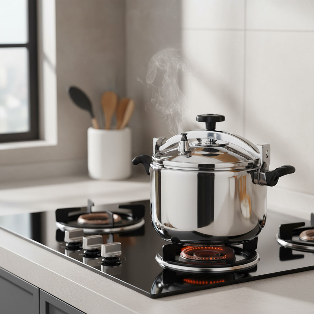 Professional Stainless Steel Pressure Cooker – High-Quality Fast Cooking Pot with Safety Lock