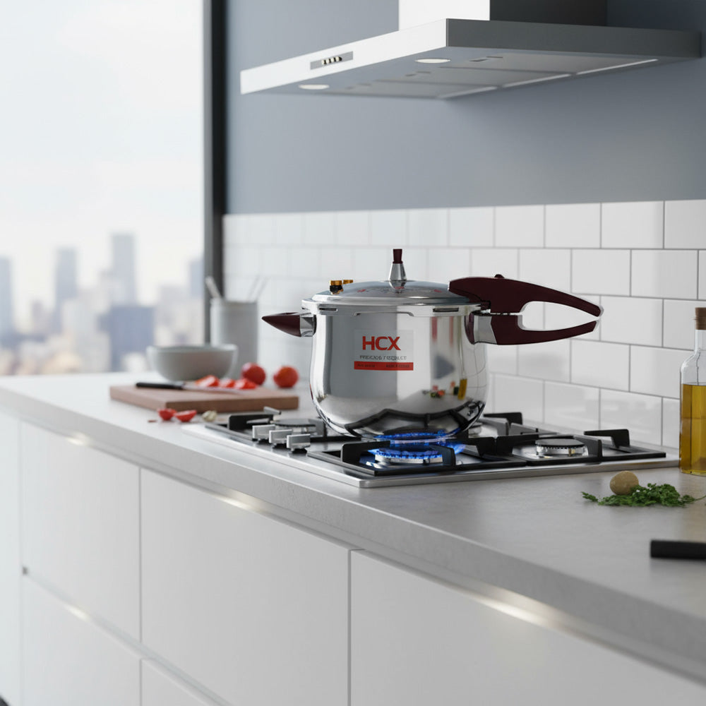 9-Quart Stainless Steel Pressure Cooker – Multi-Safety Design