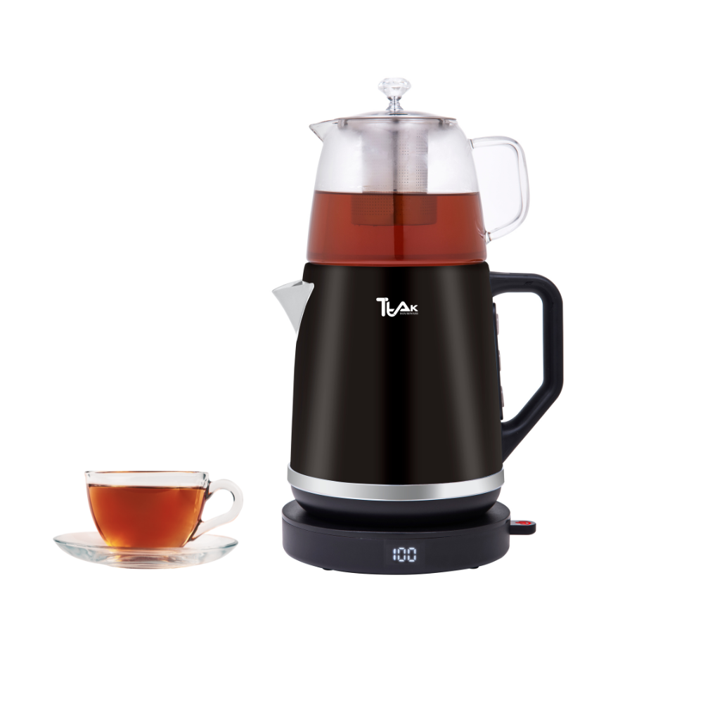 1.8 L Stainless Steel Electric Tea Maker with 1.1 L Glass Teapot
