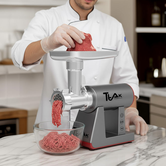 Premium Electric Meat Grinder & Sausage Stuffer – Heavy Duty 2000W Max, Stainless Steel, 2 Blades & Plates, 5.5 lb/min Processing