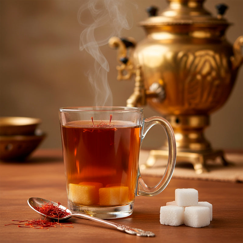 Glass Tea Cup Set (6PC) – 300ML Clear Glass Cups with Handle