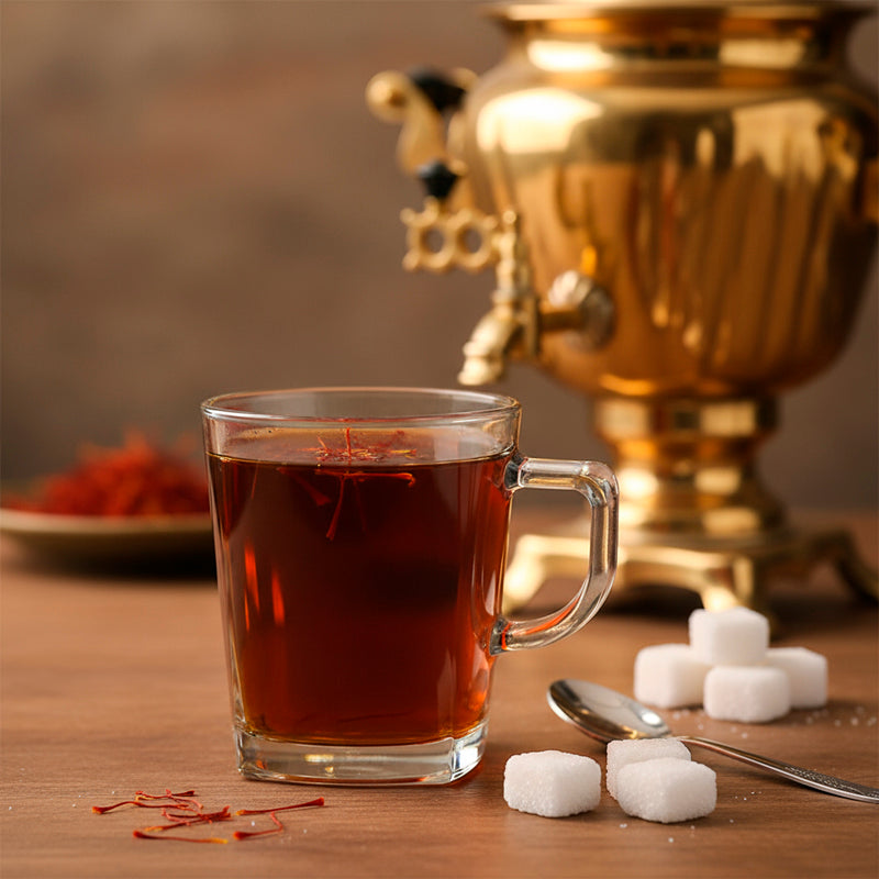 Glass Tea Cup Set (6PC) – 260ML Clear Glass Cups with Handle